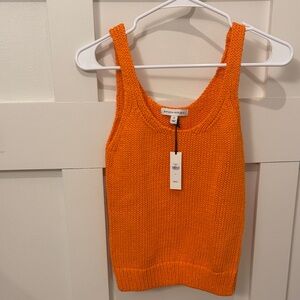 Banana Republic Bright Orange Sleeveless Knit Top